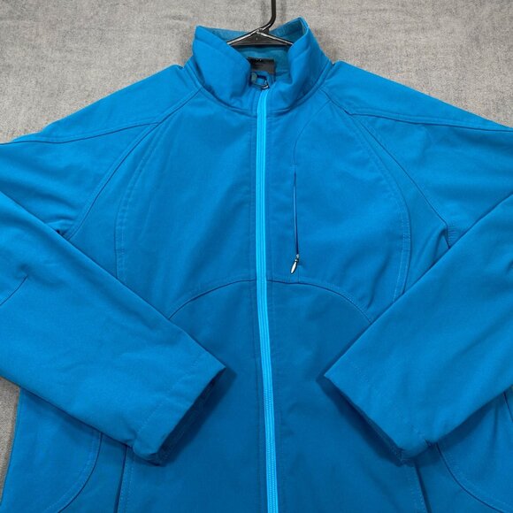 Double Diamond Womens Turquoise Full-Zip Softshell Jacket size XL Fleece Lined - Picture 7 of 16